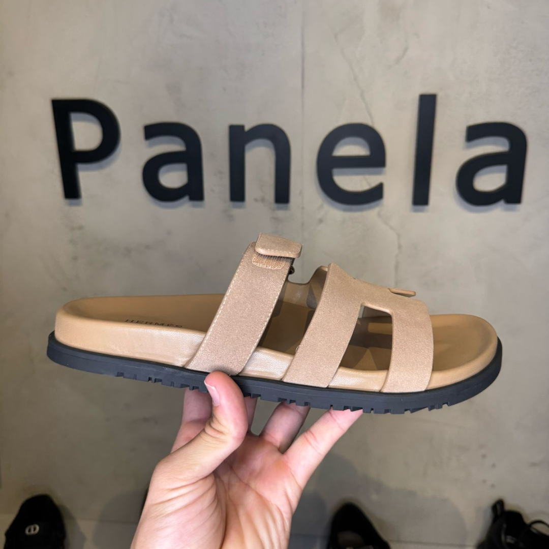 Sandália Chypre Hermes Bege (PRONTA ENTREGA)