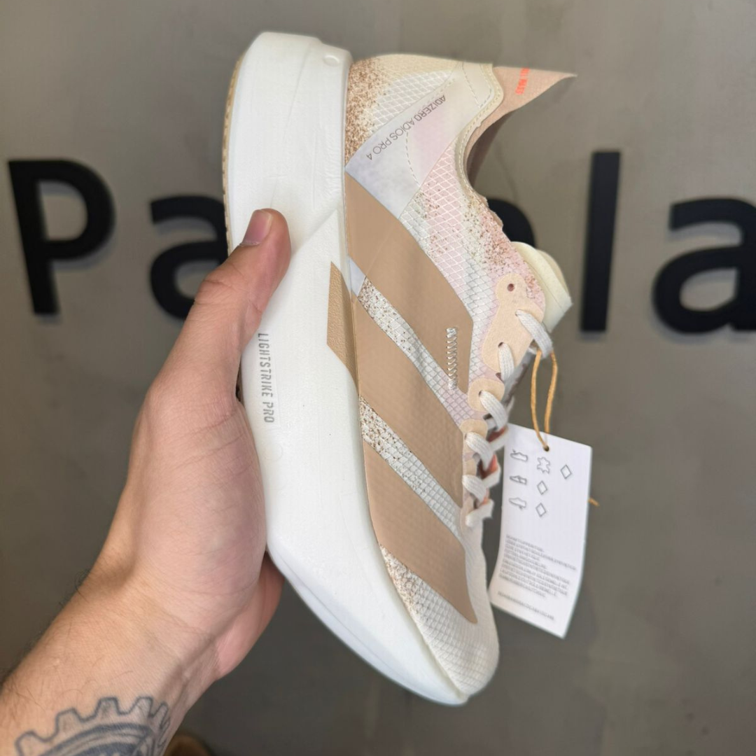 Tênis Adizero Adios Pro 4 (Branco/Bege)