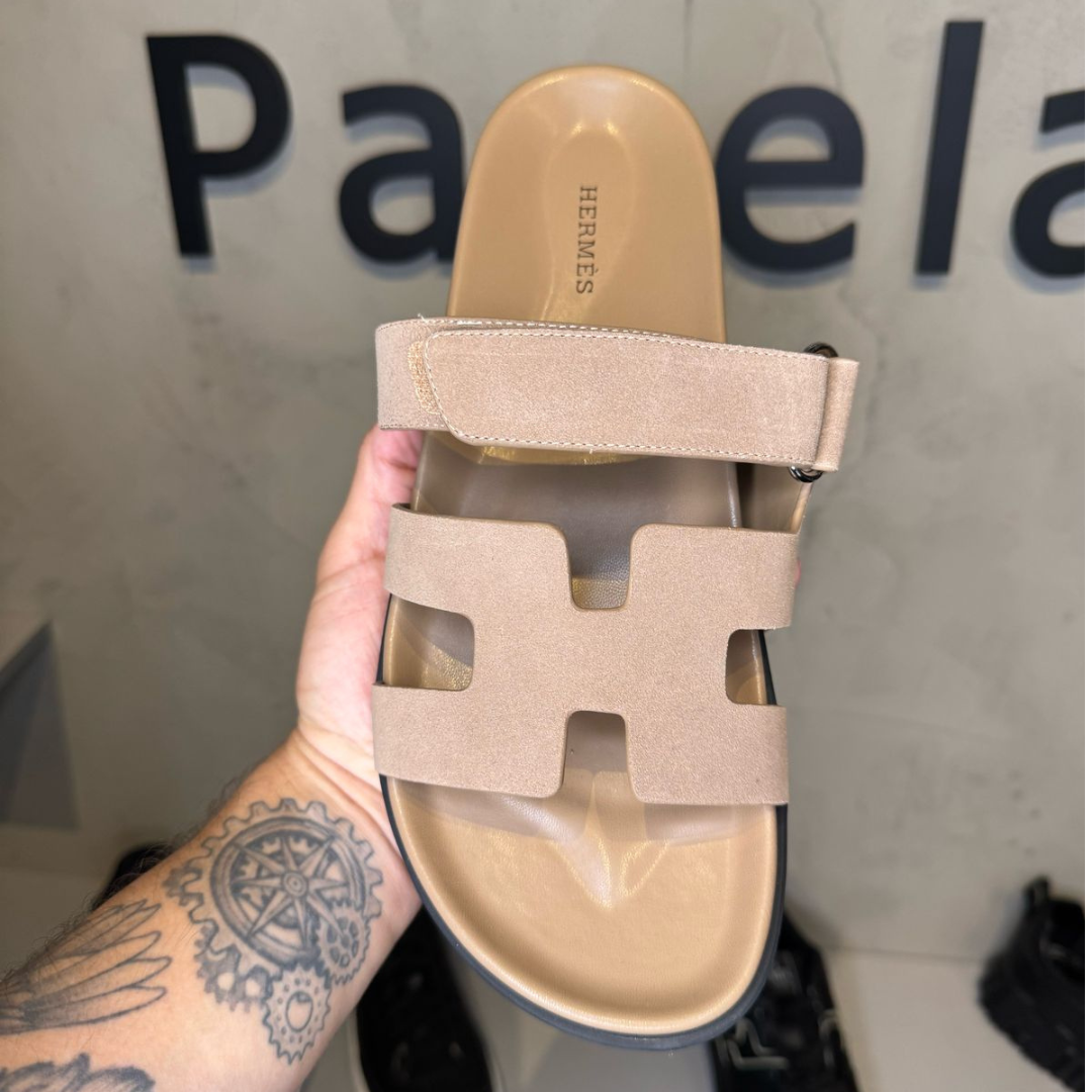 Sandália Chypre Hermes Bege (PRONTA ENTREGA)