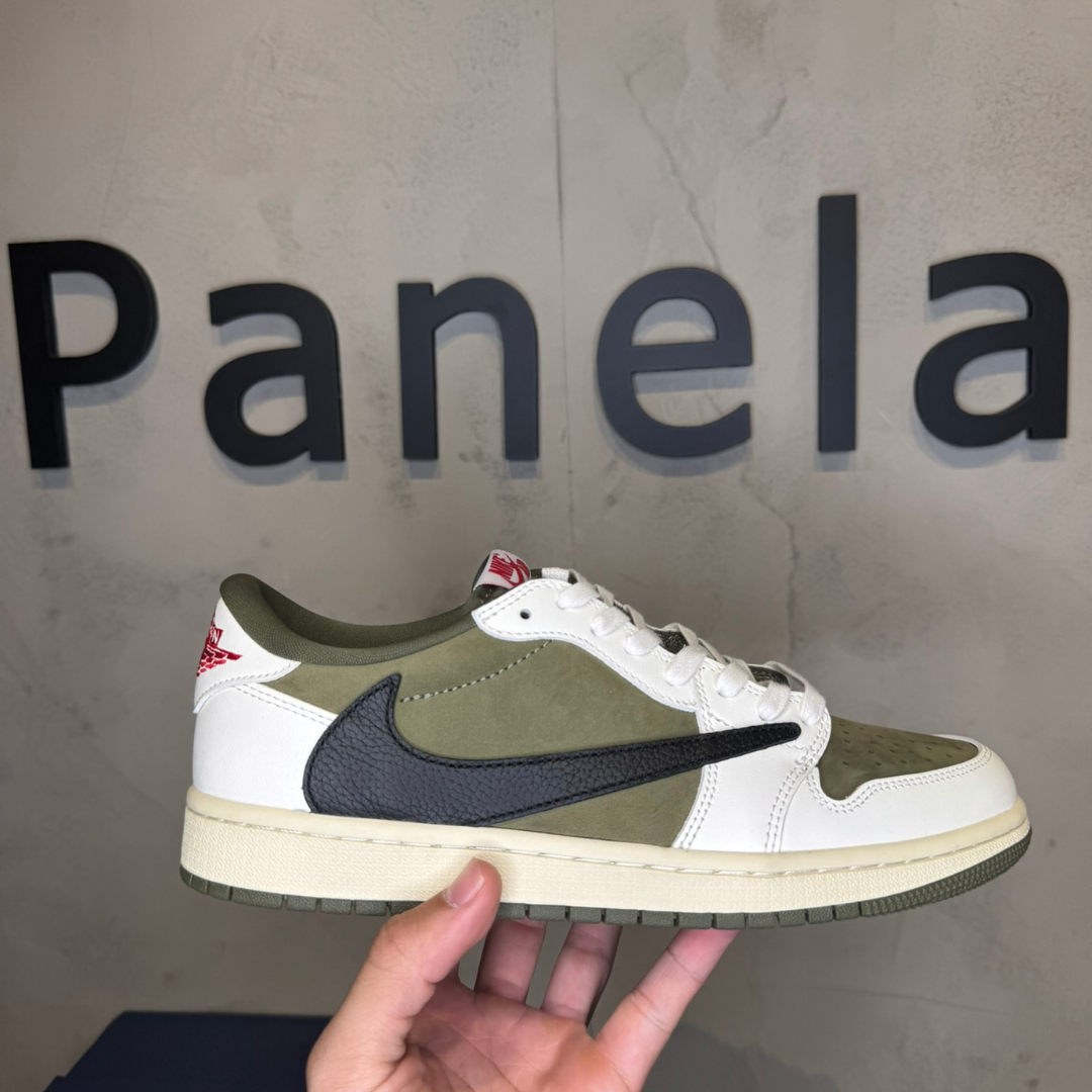 Air Jordan 1 Low Og Sp x Travis Scott Medium Olive (PRONTA ENTREGA)