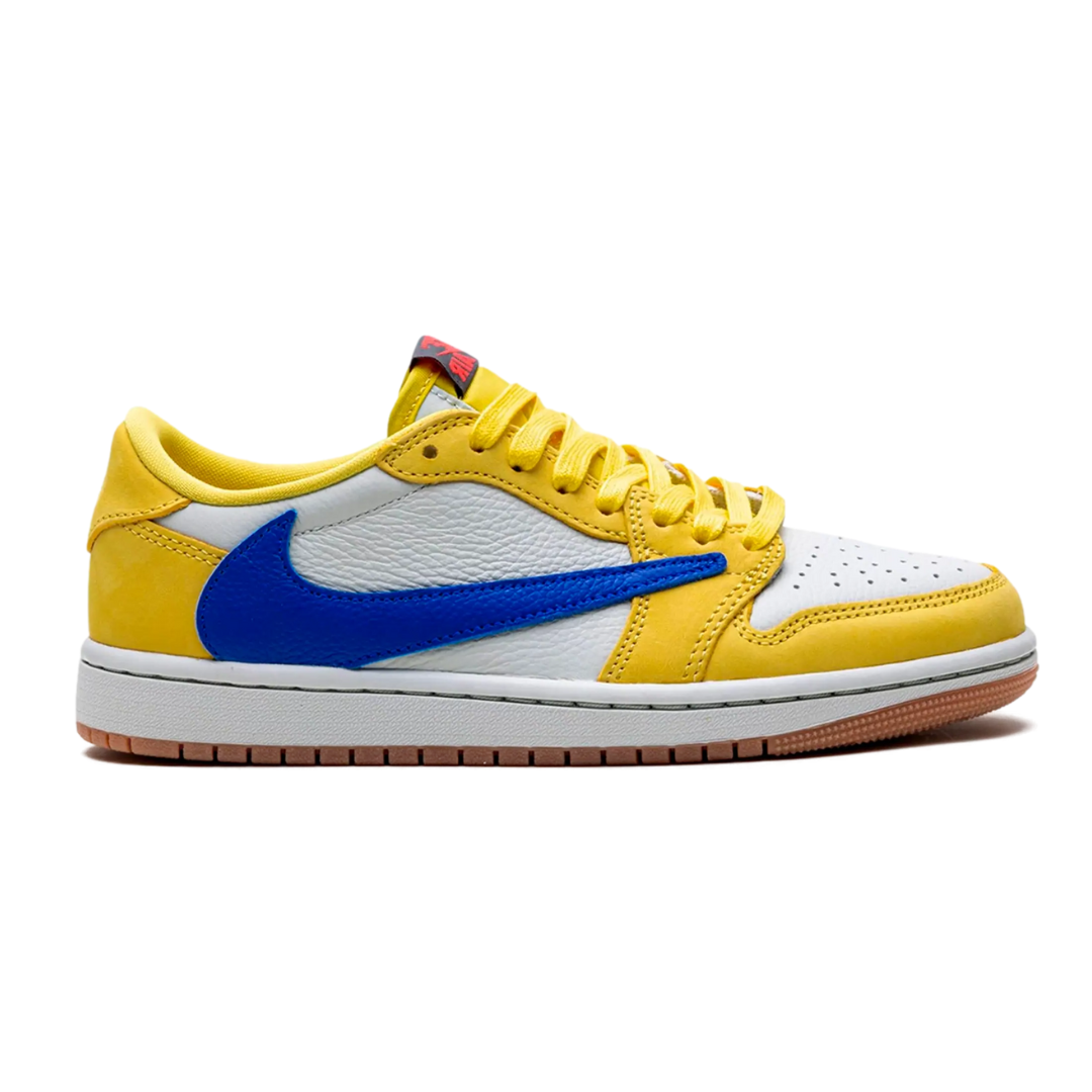 Tênis Air Jordan 1 Low x Travis Scott "Canary" Amarelo (PRONTA ENTREGA)