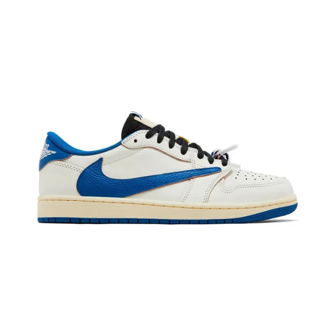 Fragment x Travis Scott x Air Jordan 1 Low OG SP Sail Military Blue