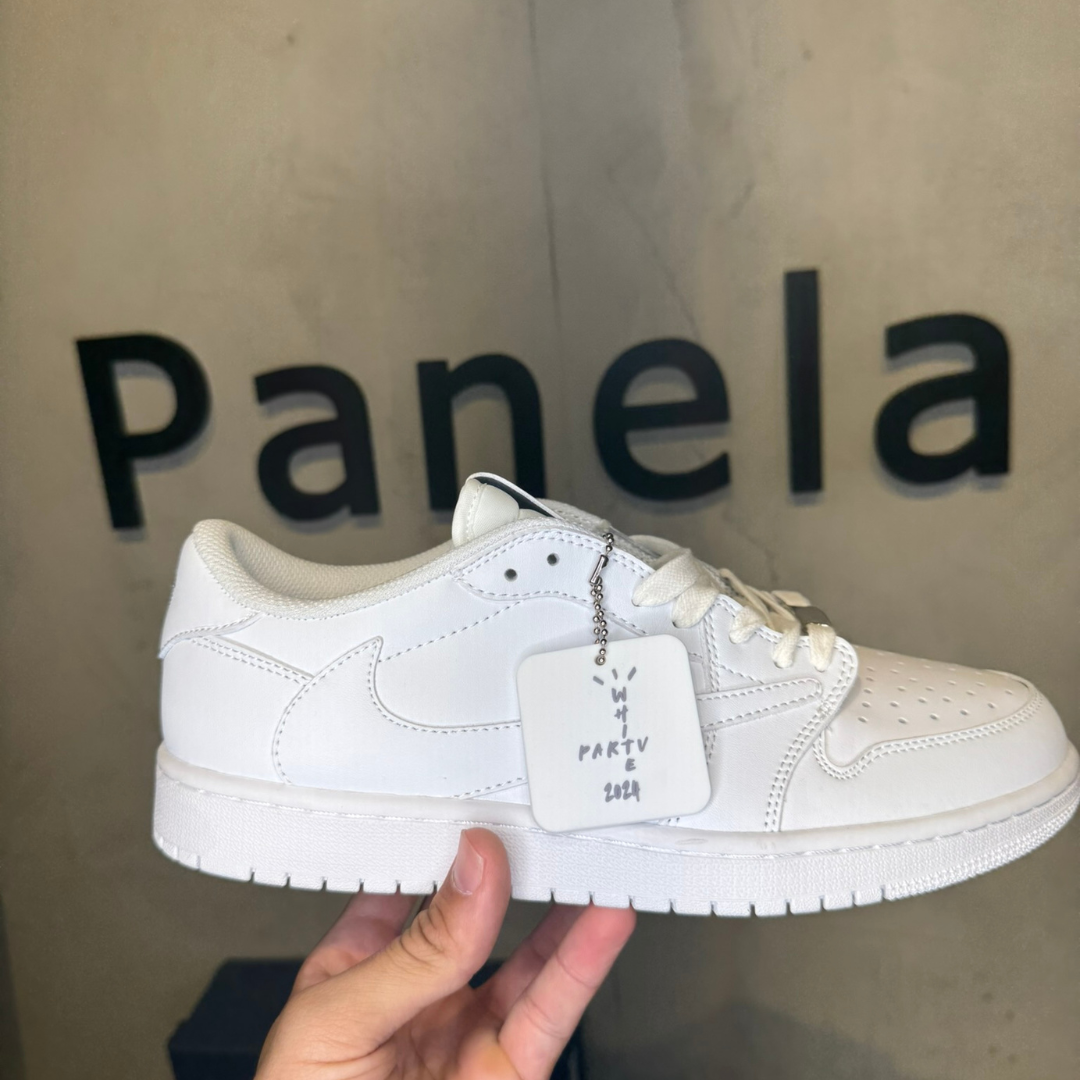 Jordan 1 Retro Low OG SP Travis Scott Michael Rubin White Party (PRONTA ENTREGA)