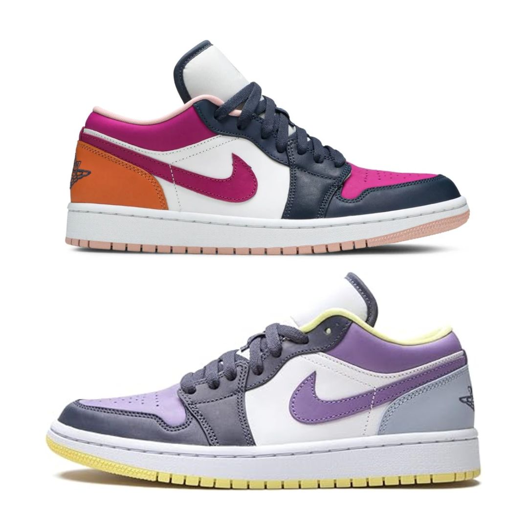 Nike Air Jordan 1 low Mismatched Purple Magenta