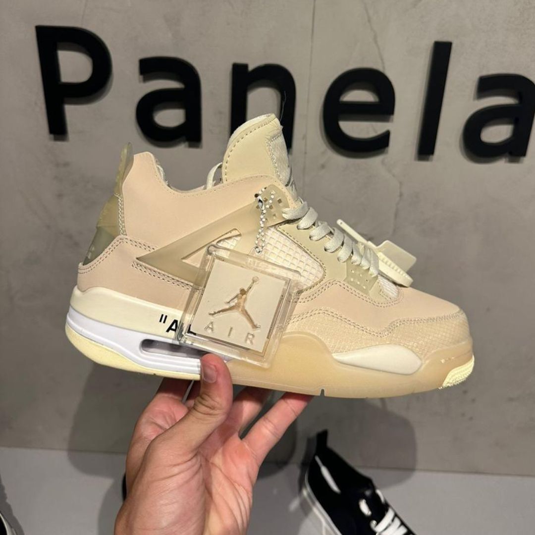 Off-White x Air Jordan 4 Sail (PRONTA ENTREGA)