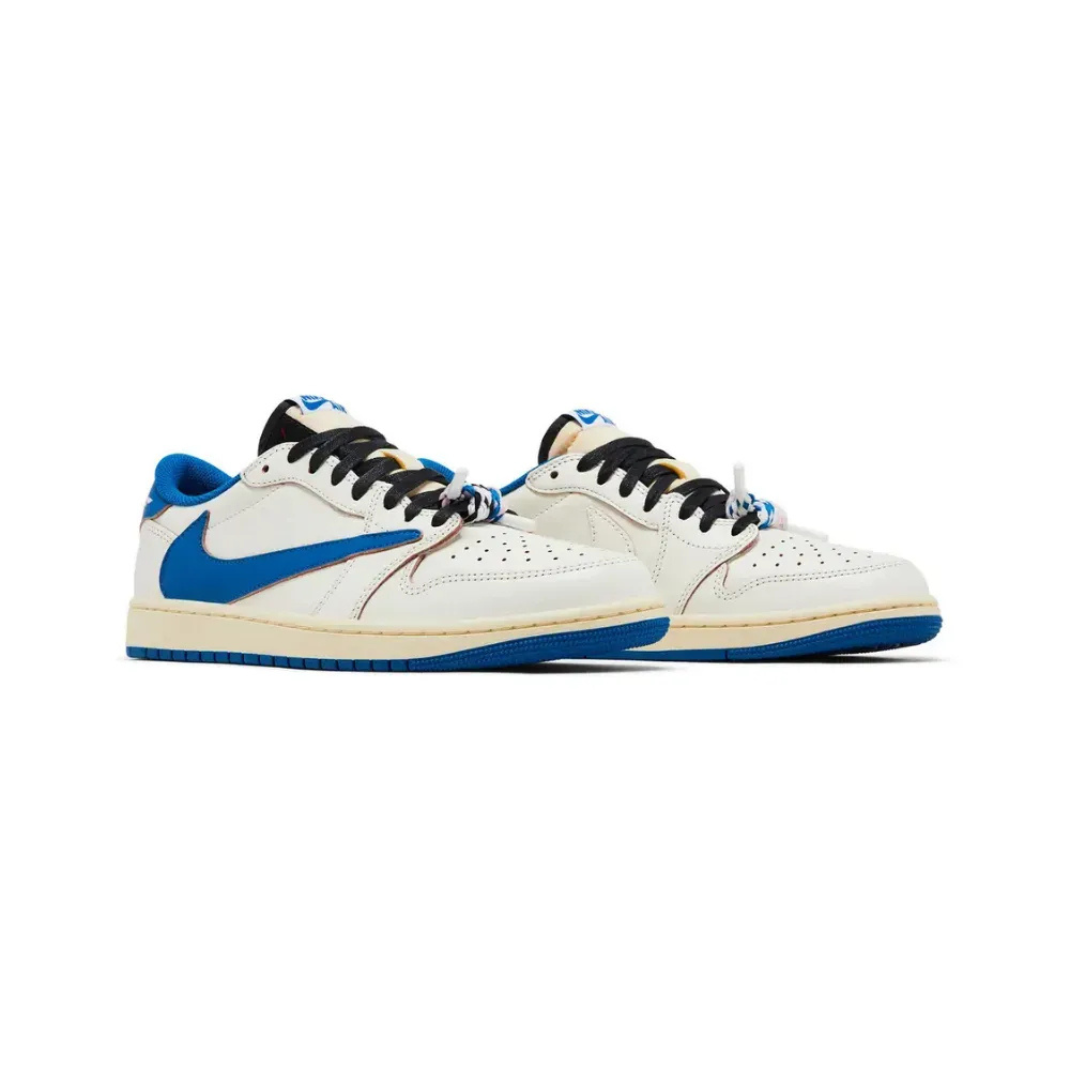 Fragment x Travis Scott x Air Jordan 1 Low OG SP Sail Military Blue