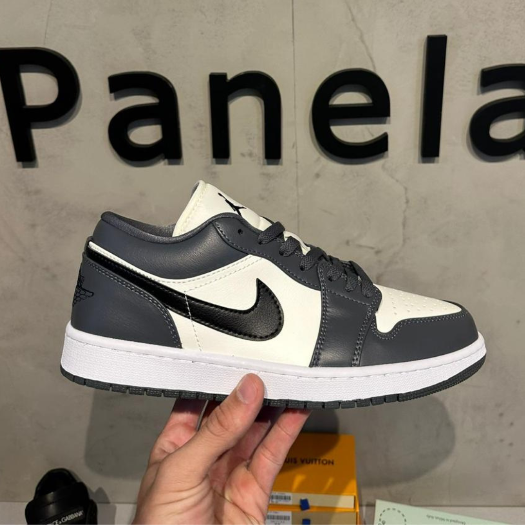 Tênis Nike Air Jordan 1 Low  Cinza e Branco (PRONTA ENTREGA)