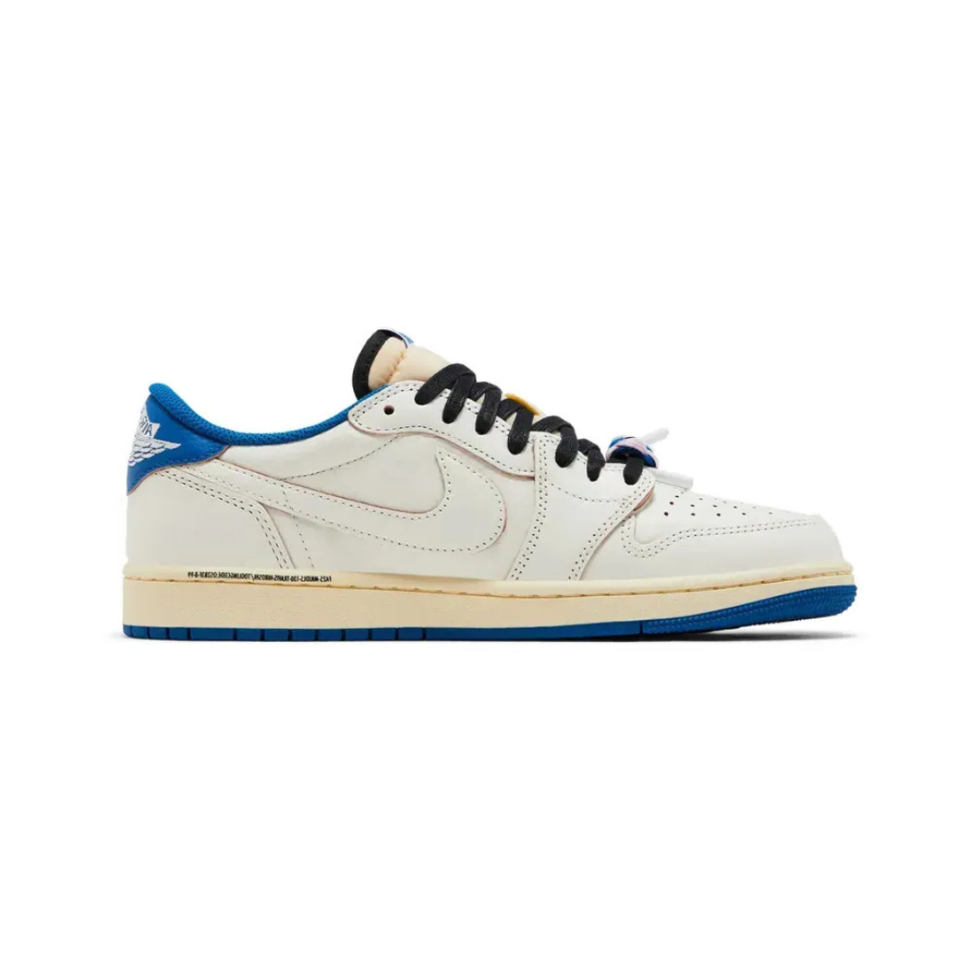 Fragment x Travis Scott x Air Jordan 1 Low OG SP Sail Military Blue