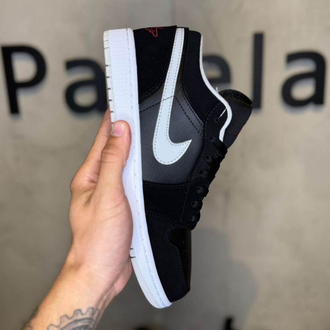 Nike Air Jordan 1 Low Black Grey Red (PRONTA ENTREGA)