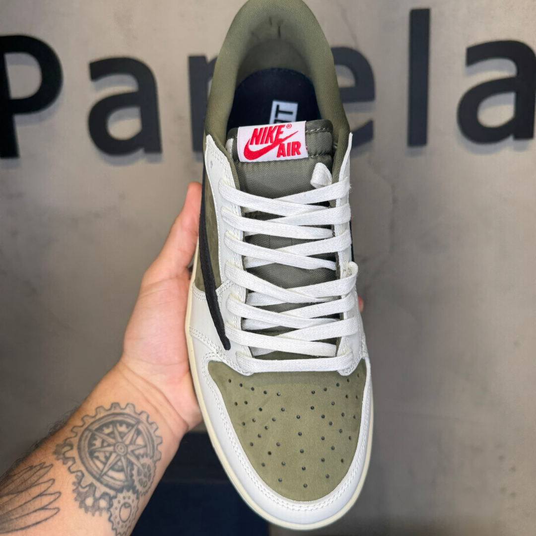 Air Jordan 1 Low Og Sp x Travis Scott Medium Olive (PRONTA ENTREGA)