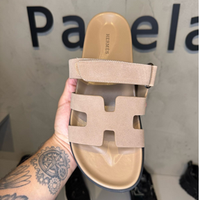 Sandália Chypre Hermes Bege (PRONTA ENTREGA)