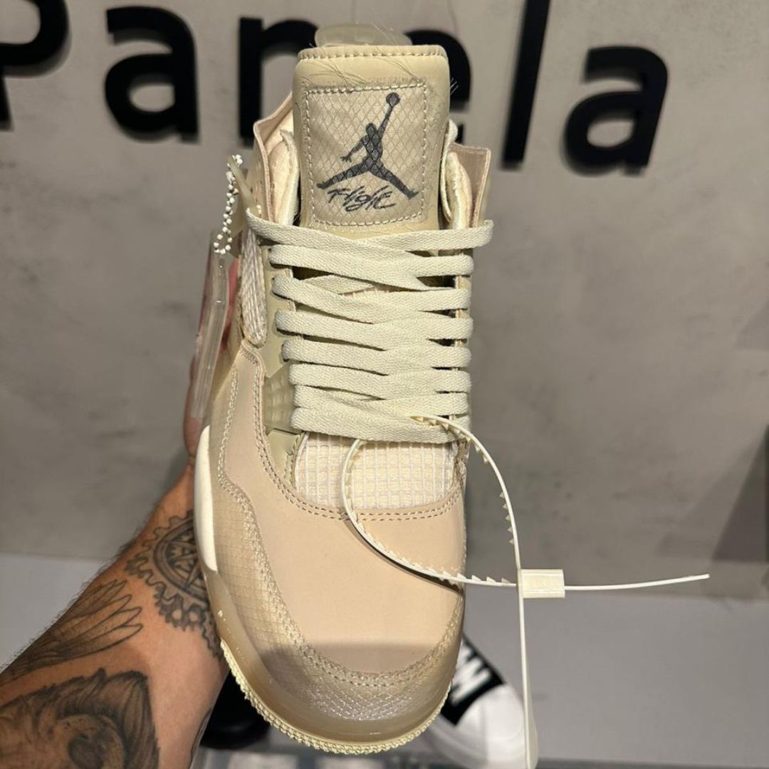 Off-White x Air Jordan 4 Sail (PRONTA ENTREGA)