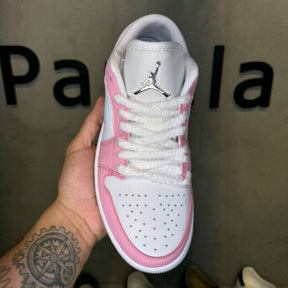 Air Jordan 1 Low Paw Print White Pink