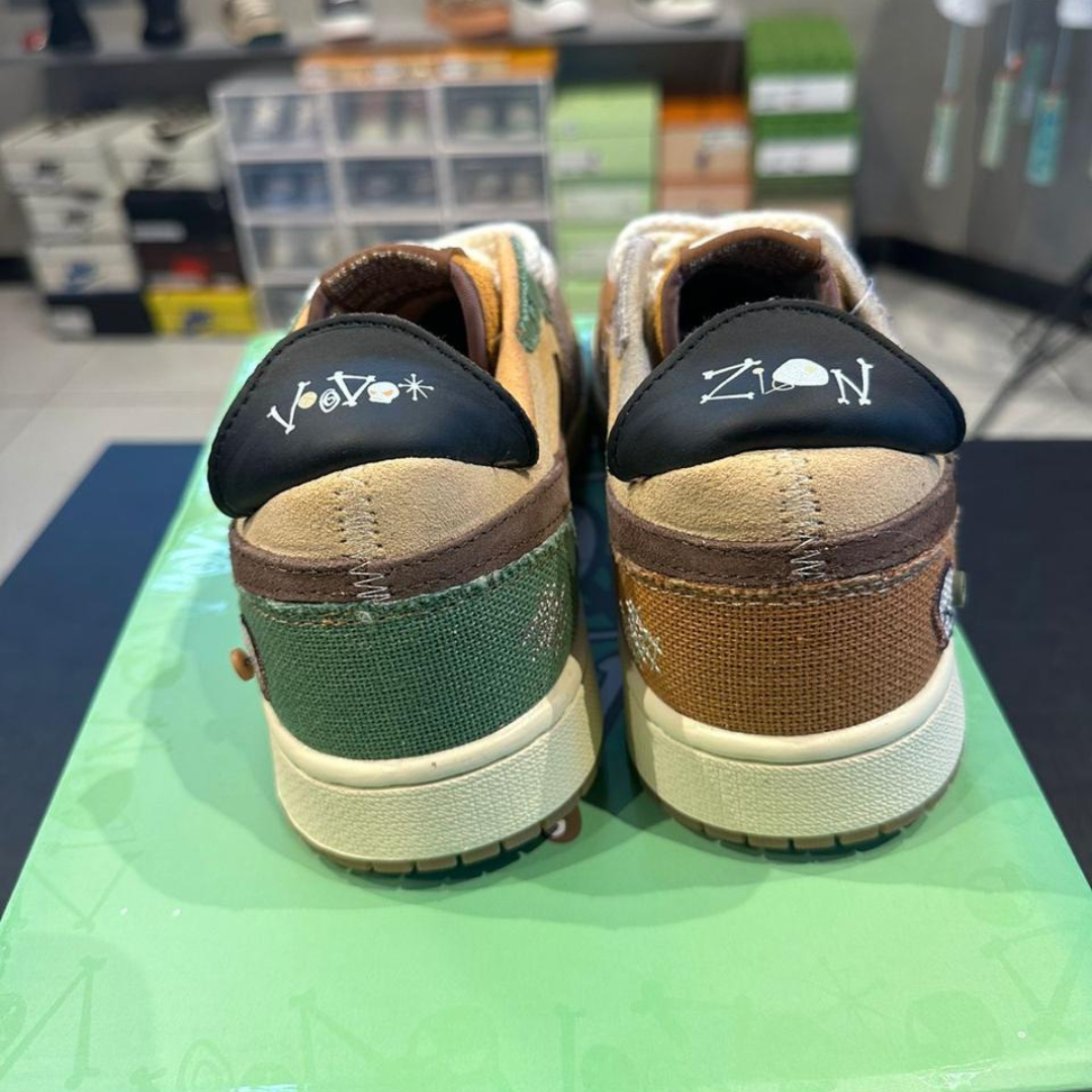 Tênis Air Jordan 1 Low Voodoo and Oil Green